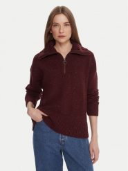 Barbour Sweter LKN1579RE88 Bordowy Regular Fit. Czerwone swetry Barbour, bez wzorów, z syntetyku, bez ramiączek. Za 699.99 zł.