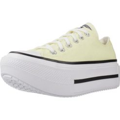 Kapcie CONVERSE CHUCK TAYLOR ALL STAR LIFT DOUBLE STACK OX Żółty. Żółte kapcie Converse, bez wzorów, z materiału. Za 490.00 zł.