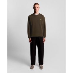 Bluza Lyle&Scott z okrągłym dekoltem. Zielone bluzy LYLE AND SCOTT, xl, bez wzorów, eleganckie, bez ramiączek, bez kaptura. Za 278.00 zł.