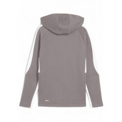 Młodzieżowa bluza z kapturem z zamkiem na całej długości EVOSTRIPE PUMA. Szara bluzy Puma, m, bez wzorów, młodzieżowe, bez ramiączek, z kapturem. W wyprzedaży za 234.00 zł.
