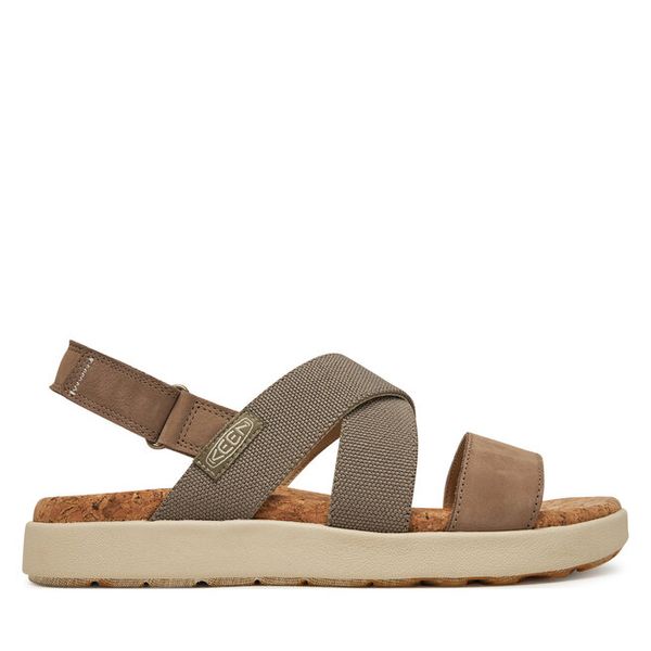 Sandały Keen. Szare sandały Keen, bez wzorów, bez obcasa, na płaskiej podeszwie, bez zapięcia. Za 319.99 zł.