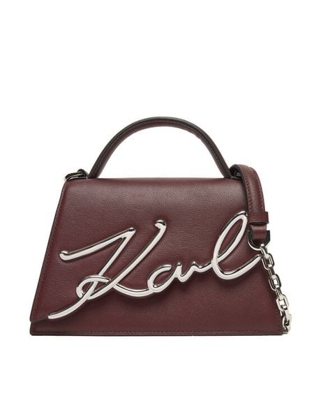 KARL LAGERFELD Torebka A1W30038 Bordowy. Czerwone torebki klasyczne KARL LAGERFELD, bez wzorów, ze skóry, bez dodatków. Za 829.99 zł.