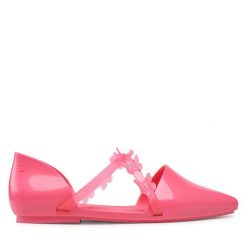 Baleriny Melissa. Czerwone baleriny Melissa, bez wzorów, bez obcasa, bez zapięcia. Za 209.99 zł.