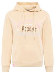 Zwillingsherz Bluza "Dog Life" w kolorze beżowym rozmiar: S/M. Brązowe bluzy Zwillingsherz, m, bez wzorów, z kapturem. Za 130.99 zł.