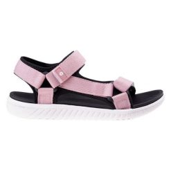 Sandały Hi-tec apodis wo's W 92800401571 różowe. Czerwone sandały bez wzorów, z materiału, bez obcasa, bez zapięcia. Za 153.24 zł.