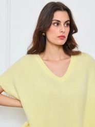 CXL by Christian Lacroix Sweter w kolorze żółtym rozmiar: onesize. Żółte swetry CXL by Christian Lacroix, bez wzorów, z wełny, bez ramiączek. Za 173.99 zł.