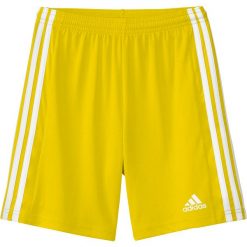 Spodenki piłkarskie dla dzieci adidas Squadra 21. Białe szorty adidas, bez wzorów, sportowe. Za 66.00 zł.