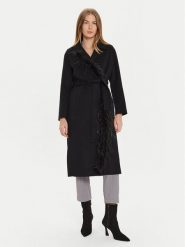 TWINSET Płaszcz wełniany 242TP2065 Czarny Regular Fit. Czarne płaszcze Twinset, na zimę, bez wzorów, z syntetyku, bez kaptura. Za 2,349.00 zł.