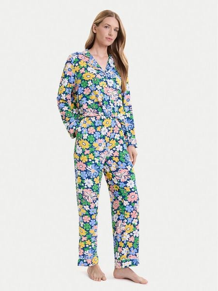 Kate Spade Piżama KSI82756 Niebieski Relaxed Fit. Niebieskie piżamy Kate Spade, xl, bez wzorów, bez kołnierzyka, bez ramiączek. Za 459.99 zł.