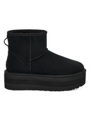 UGG Botki "W Classic Mini Platform" w kolorze czarnym ze skóry jagnięcej rozmiar: 40. Czarne botki UGG, bez wzorów, ze skóry, bez obcasa, na platformie, bez zapięcia. Za 607.72 zł.