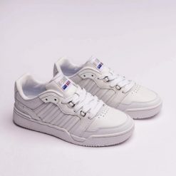 Buty sportowe damskie K-Swiss SI-18 Rival skórzane sneakersy białe (98531-101-M). Białe buty treningowe K-SWISS, bez wzorów, bez zapięcia, na fitness i siłownię. Za 259.00 zł.