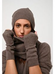 AUTHENTIC CASHMERE Kaszmirowe ocieplacze "Serre" w kolorze ciemnobrązowym rozmiar: onesize. Brązowe rękawiczki AUTHENTIC CASHMERE, bez wzorów, z kaszmiru. Za 166.49 zł.