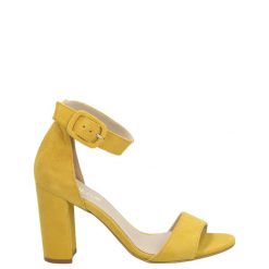 ZAMSZOWE SANDAŁY DAMSKIE 1161 CAM GIALLO. Sandały Venezia, bez wzorów, ze skóry, bez obcasa, bez zapięcia. Za 179.00 zł.