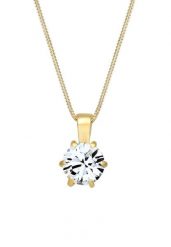 Elli Damski łańcuszek pancerka soliter mieniący się kryształami w srebrze próby 925 Sterling Silver Naszyjniki 1 ct. Szare łańcuszki Elli, z materiału, srebrne. Za 328.99 zł.