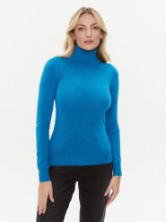 Marella Golf Incom 2333660836200 Turkusowy Slim Fit. Niebieskie swetry Marella, s, bez wzorów, z wełny, bez ramiączek. Za 1,269.00 zł.