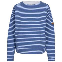 Koszulka/Bluza Damska Soothing Striped Marl Top. Niebieskie bluzy bez kaptura Trespass, s, bez wzorów, bez kaptura, trekkingowe. Za 190.99 zł.