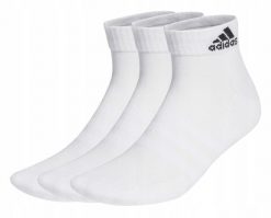 Skarpety stopki unisex Adidas 3 pary. Białe skarpetki adidas, bez wzorów, z bawełny. Za 42.99 zł.