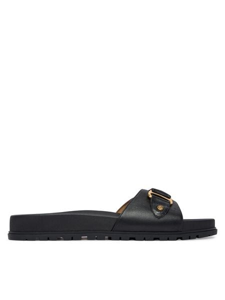 LAUREN RALPH LAUREN Klapki 802982883002 Czarny. Czarne klapki Lauren Ralph Lauren, bez wzorów, ze skóry, bez obcasa, bez zapięcia. Za 559.99 zł.