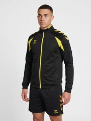 Kurtka z dresu Hummel Core 2.0. Czarne kurtki Hummel, xl, bez wzorów, z dresówki, klasyczne, bez kaptura. Za 214.70 zł.