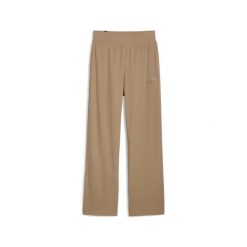 Legginsy do joggningu z wysokim stanem dla kobiet Puma Ess Elevated. Brązowe legginsy Puma, bez wzorów, z bawełny, eleganckie. Za 181.40 zł.