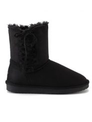 Blackfield Botki zimowe "Nueltin" w kolorze czarnym rozmiar: 39. Czarne botki Blackfield, bez wzorów, z materiału, z okrągłym noskiem, bez obcasa, bez zapięcia. Za 174.02 zł.