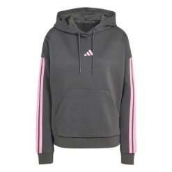 Bluza damska z kapturem adidas Essentials 3-stripes Fleece. Szare bluzy z kapturem adidas, xs, bez wzorów, z materiału, z kapturem. Za 234.00 zł.
