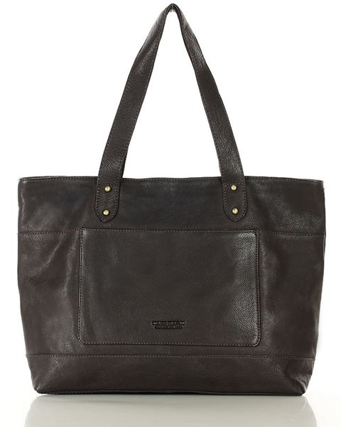 Torebka skórzana shopper damski z przegródkami - MARCO MAZZINI brąz czekolada. Brązowe shopper bag bez wzorów, ze skóry, bez dodatków. Za 399.00 zł.
