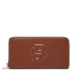 Portfel BOSS. Brązowe portfele Boss, bez wzorów. Za 246.99 zł.