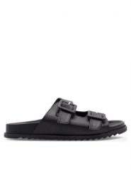 JENNY Klapki LORIS KL H305-1 Czarny. Czarne klapki Jenny, bez wzorów, z syntetyku, bez obcasa, bez zapięcia. Za 129.99 zł.