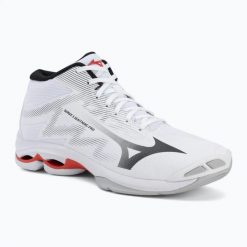 Buty do siatkówki Mizuno Wave Lightning Pro Mid. Białe buty treningowe Mizuno, bez wzorów, z gumy, przed kolano, bez zapięcia, do siatkówki, mizuno wave. Za 359.99 zł.