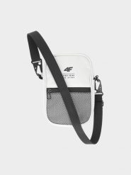 4F Saszetka crossbody uniseks - beżowa Uniwersalny. Brązowe nerki i saszetki 4f, bez wzorów, z dzianiny, eleganckie, bez dodatków. Za 29.99 zł.