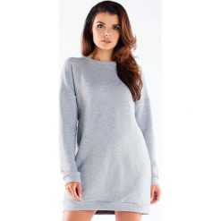 Krótka Bawełniana Sukienka z Wycięciem - Szara. Szare sukienki Infinite You, l, bez wzorów, z bawełny, bez kołnierzyka, bez ramiączek, mini. Za 209.90 zł.