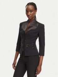 Elisabetta Franchi Marynarka GI-202-61E2-V590 Czarny Regular Fit. Czarne marynarki i żakiety Elisabetta Franchi, bez wzorów, z syntetyku, bez ramiączek. Za 2,509.00 zł.