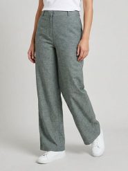 MOSS COPENHAGEN Spodnie "Pennie" w kolorze zielonym rozmiar: L. Zielone spodnie materiałowe Moss Copenhagen, bez wzorów, z materiału, z podwyższonym stanem. Za 153.34 zł.
