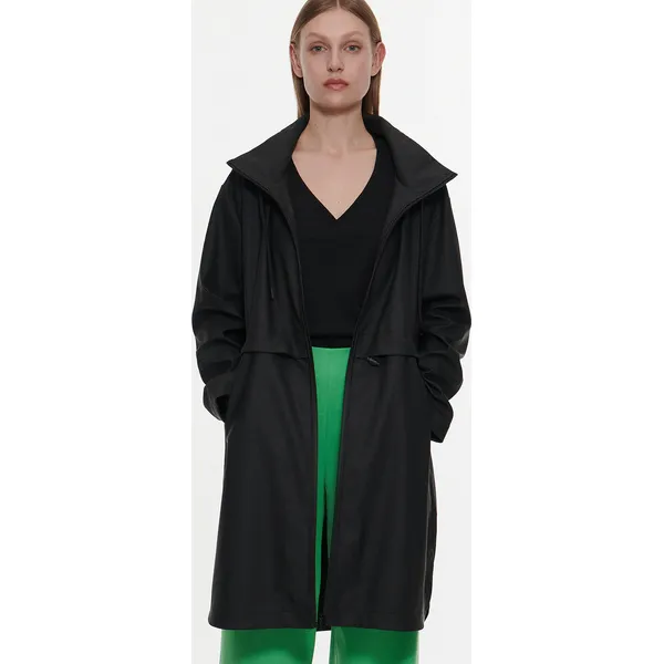 Parka z kapturem - Czarny. Czarne płaszcze Reserved, m, bez wzorów, z kapturem. W wyprzedaży za 119.99 zł.