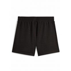 Damskie strukturalne szorty ESS ELEVATED 5" z wysokim stanem PUMA Black. Czarne szorty sportowe Puma, bez wzorów, z podwyższonym stanem, do biegania. Za 159.00 zł.
