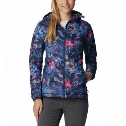 Kurtka Puchowa Damska Columbia Powder Pass Hooded Jacket. Niebieskie kurtki Columbia, xs, bez wzorów, z puchu, casualowe, bez kaptura. Za 269.99 zł.