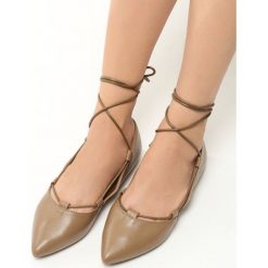 Khaki Balerinki Rotto. Baleriny marki Born2be. Za 29.99 zł.