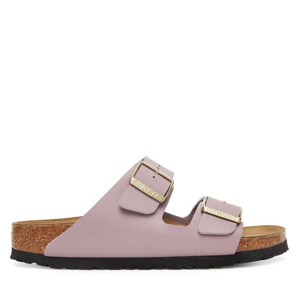 Klapki Birkenstock. Czerwone klapki Birkenstock, bez wzorów, bez obcasa, bez zapięcia. Za 319.99 zł.