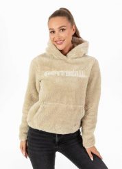Bluza damska Pitbull z kapturem Aragona. Brązowe bluzy PITBULL, m, z aplikacjami, z poliesteru, bez ramiączek, z kapturem. Za 219.00 zł.