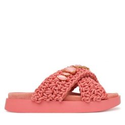 Klapki Inuikii. Czerwone klapki Inuikii, bez wzorów, bez obcasa, bez zapięcia. Za 899.99 zł.