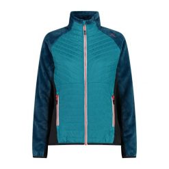 Hybrdowa kurtka unlimitech dla kobiet CMP. Niebieskie kurtki CMP, bez wzorów, sportowe, bez kaptura. Za 371.50 zł.