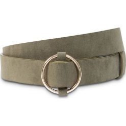 Pasek bonprix zielony szałwiowy - złoty kolor. Zielone paski bonprix, w paski, eleganckie. Za 29.99 zł.