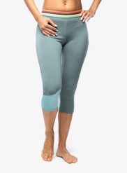 Legginsy termiczne damskie Ortovox Fleece Light Short Pants. Zielone legginsy ORTOVOX, bez wzorów, z elastanu. Za 429.99 zł.