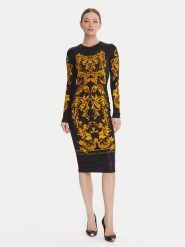 Versace Jeans Couture Sukienka codzienna 79HAO9P0 JS524 Czarny Slim Fit. Czarne sukienki Versace Jeans Couture, na co dzień, bez wzorów, z jeansu, bez kołnierzyka, bez ramiączek, proste. Za 1,399.00 zł.