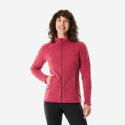 Polar turystyczny damski Quechua MH500 zamek. Brązowe bluzy z polaru QUECHUA, l, bez wzorów, z materiału, trekkingowe. Za 119.99 zł.