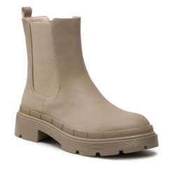 Sztyblety Jenny Fairy. Brązowe botki Jenny Fairy, bez wzorów, bez obcasa, na płaskiej podeszwie, bez zapięcia. Za 169.99 zł.