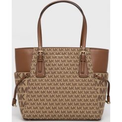 MICHAEL Michael Kors torebka kolor brązowy. Brązowe shopper bag MICHAEL Michael Kors, bez wzorów, na ramię, bez dodatków. Za 1,159.90 zł.
