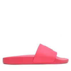 Klapki Polo Ralph Lauren. Czerwone klapki Polo Ralph Lauren, bez wzorów, bez obcasa, bez zapięcia. Za 299.99 zł.