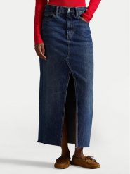 Polo Ralph Lauren Spódnica jeansowa 211A95501001 Granatowy Regular Fit. Niebieskie spódnice Polo Ralph Lauren, bez wzorów, z bawełny. Za 1,299.00 zł.